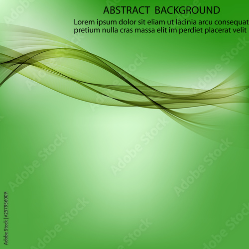 abstract green background with wave