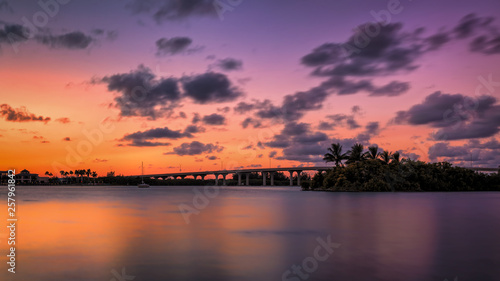 A Florida Bridge and a Colorful Sunset