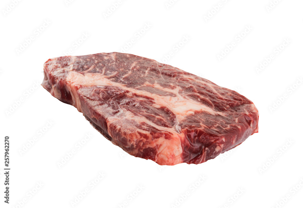 Fresh raw beef steak isolated with clipping path Fresh raw beef steak isolated with clipping path