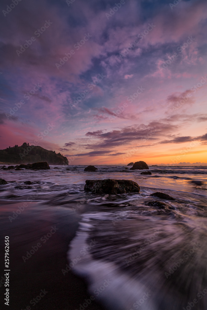 Sunset at a Rocky Beach in Trinidad, California