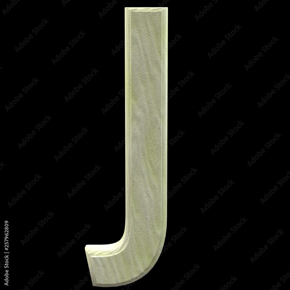 3D Rendered Sand Alphabet J