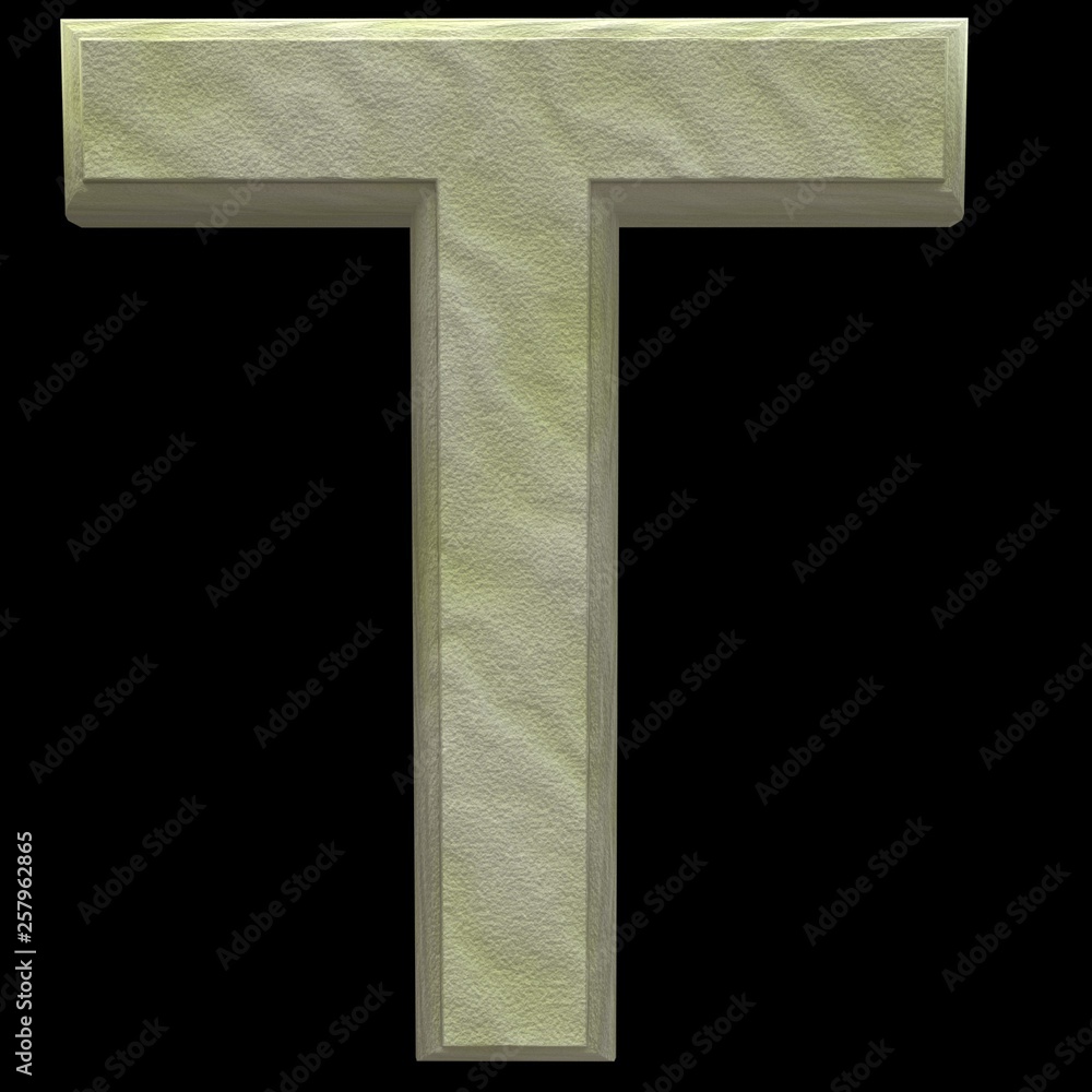 3D Rendered Sand Alphabet V