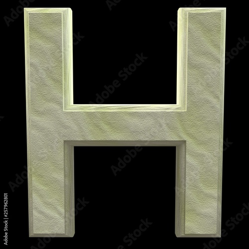 3D Rendered Sand Alphabet A