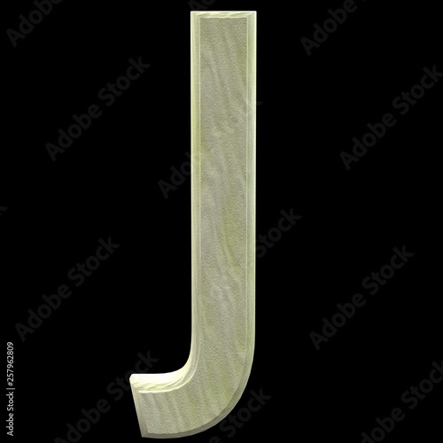 Obraz na płótnie 3D Rendered Sand Alphabet J w salonie