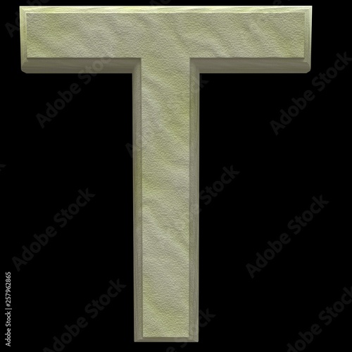 Obraz na płótnie 3D Rendered Sand Alphabet V w salonie