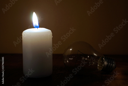 Obraz na płótnie Power outage. Electricity missing. Blackout. w salonie