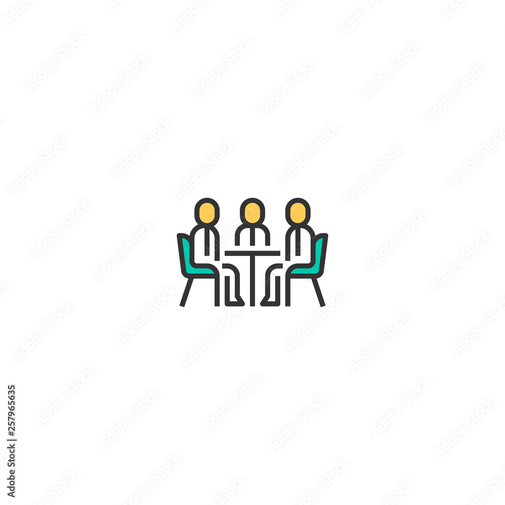 Meeting icon design. Startup icon vector design Meeting icon design. Startup icon vector design