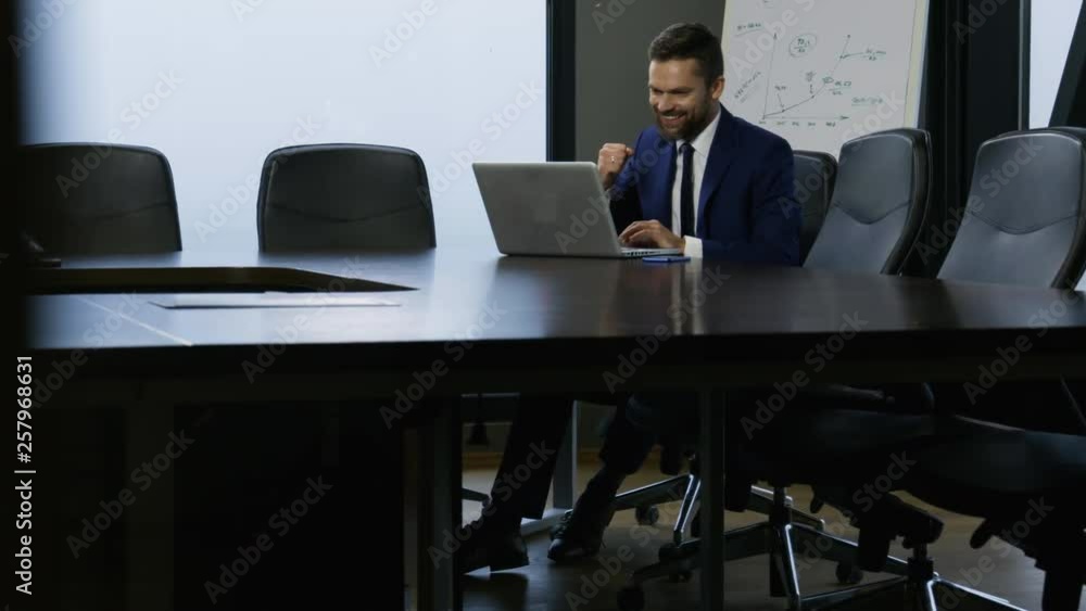 Businessman is working in the conference room. Businessman is working in the conference room.