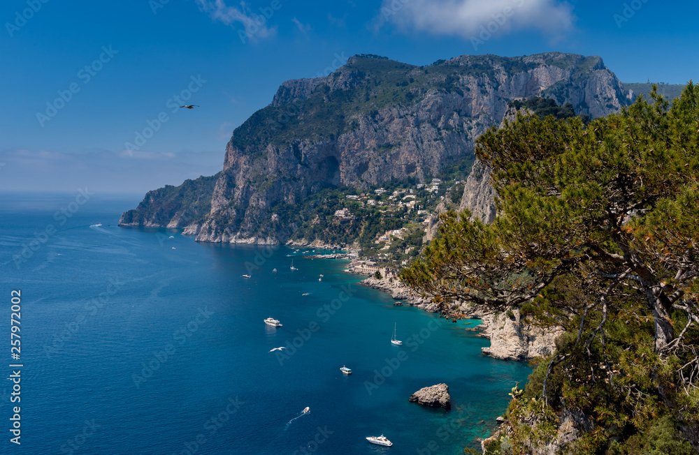 Landscape of  Capri island, Italy.