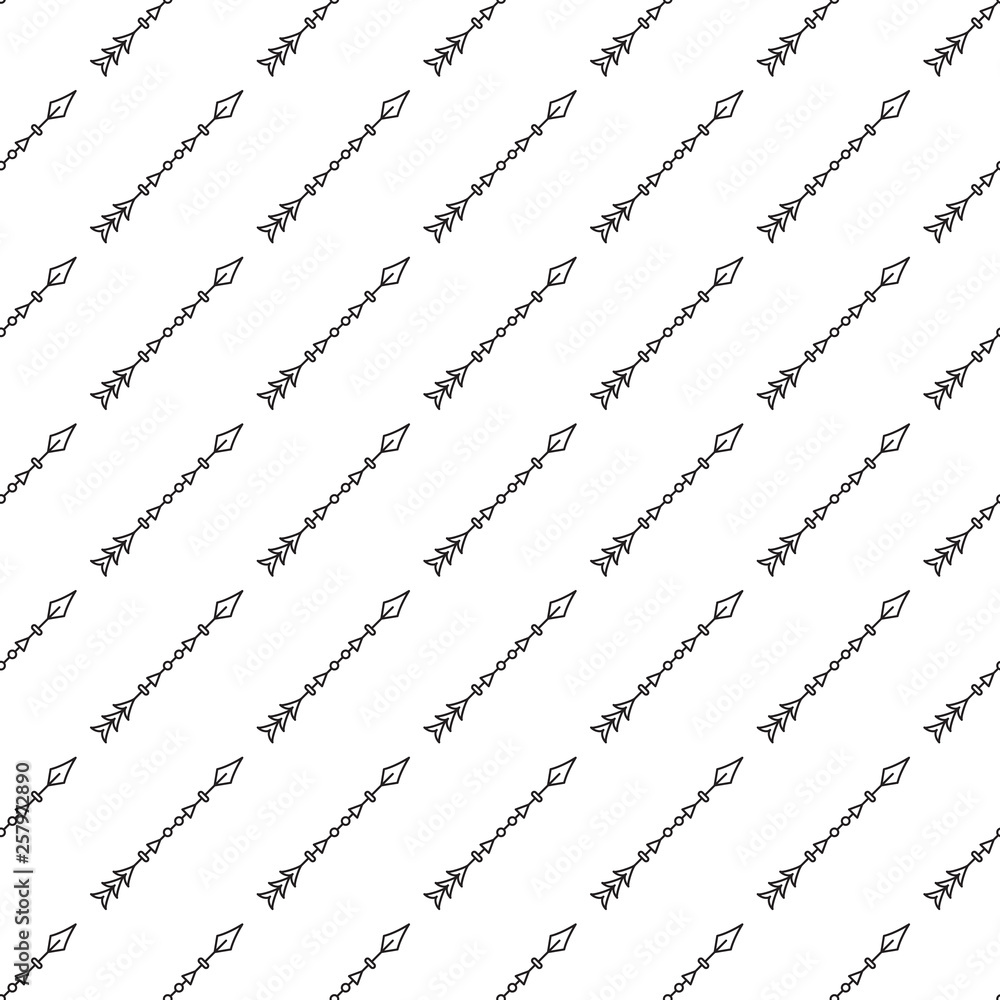 Fototapeta premium Gray arrows seamless pattern on white background