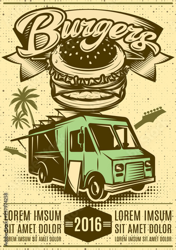 Good Burger Car. Fast food truck.