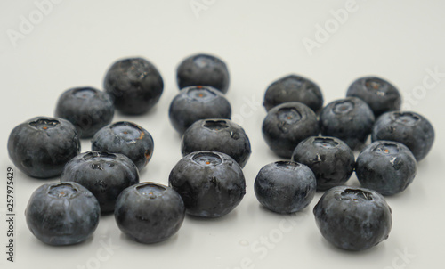 Blueberries variety on a white background