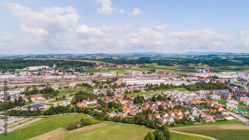Austria, Lower Austria, Aerial view of Amstetten Austria, Lower Austria, Aerial view of Amstetten