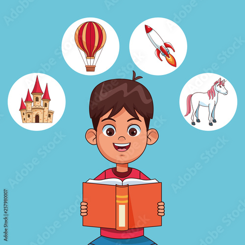Kids reading fairy tales