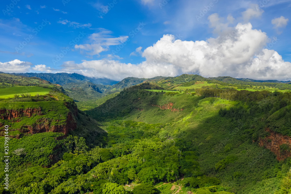 USA; Hawaii, Kauai, Hanapepe Valley, Aerial view USA; Hawaii, Kauai, Hanapepe Valley, Aerial view