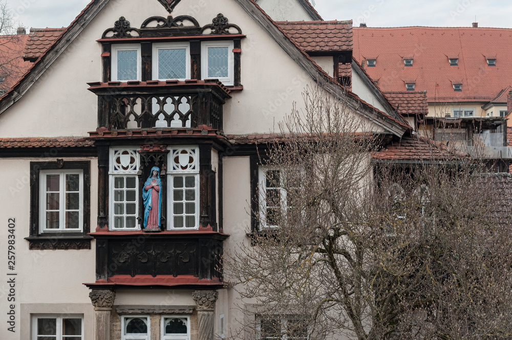 Fototapeta premium The historic old town of Bamberg with baroque architecture and iconic wood-framed houses - Bavaria, Germany