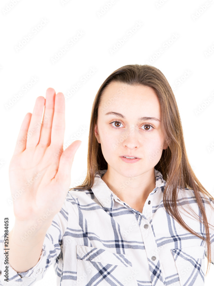 woman with her hands signaling to stop domestic violence woman with her hands signaling to stop domestic violence