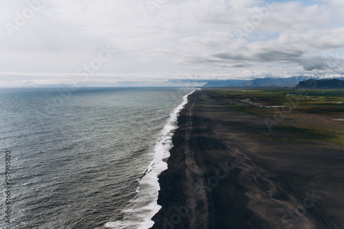 Black beach. Shore ocean. Atlantic Ocean © Volodymyr