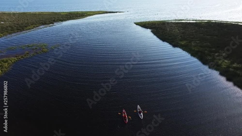 Aerial, kayakers in Keaton Beach photo