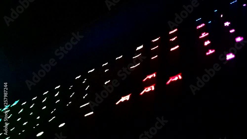 4K smoke over computer lighted keyboard