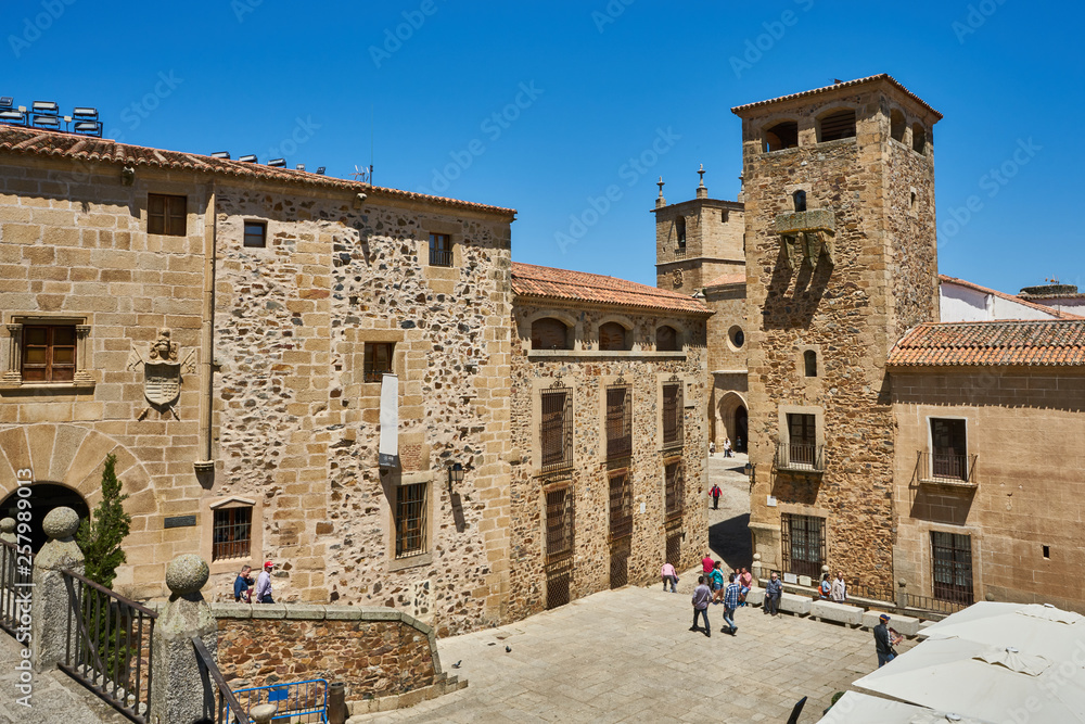 The medieval village of Caceres, Spain