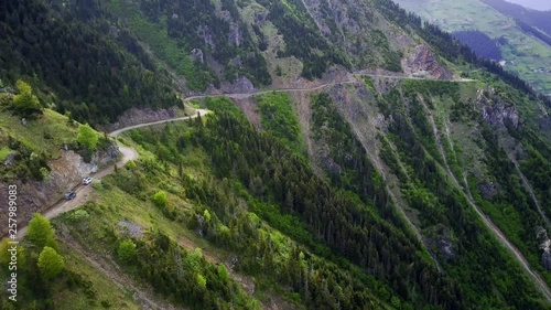 Bayburt / Turkey - May 20 2018: D915 highway, the most dangerous road in the world