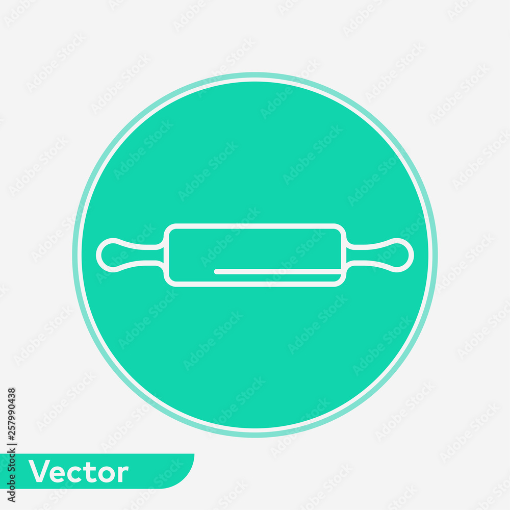 Rolling pin vector icon sign symbol Rolling pin vector icon sign symbol
