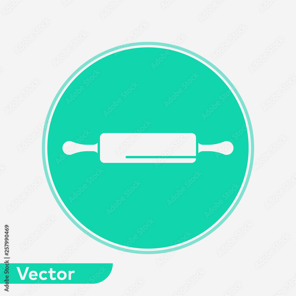 Rolling pin vector icon sign symbol Rolling pin vector icon sign symbol