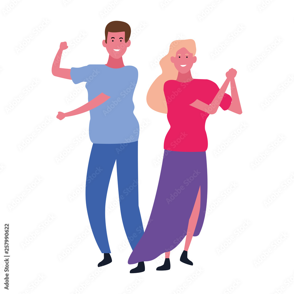 Couple having fun and dancing Couple having fun and dancing