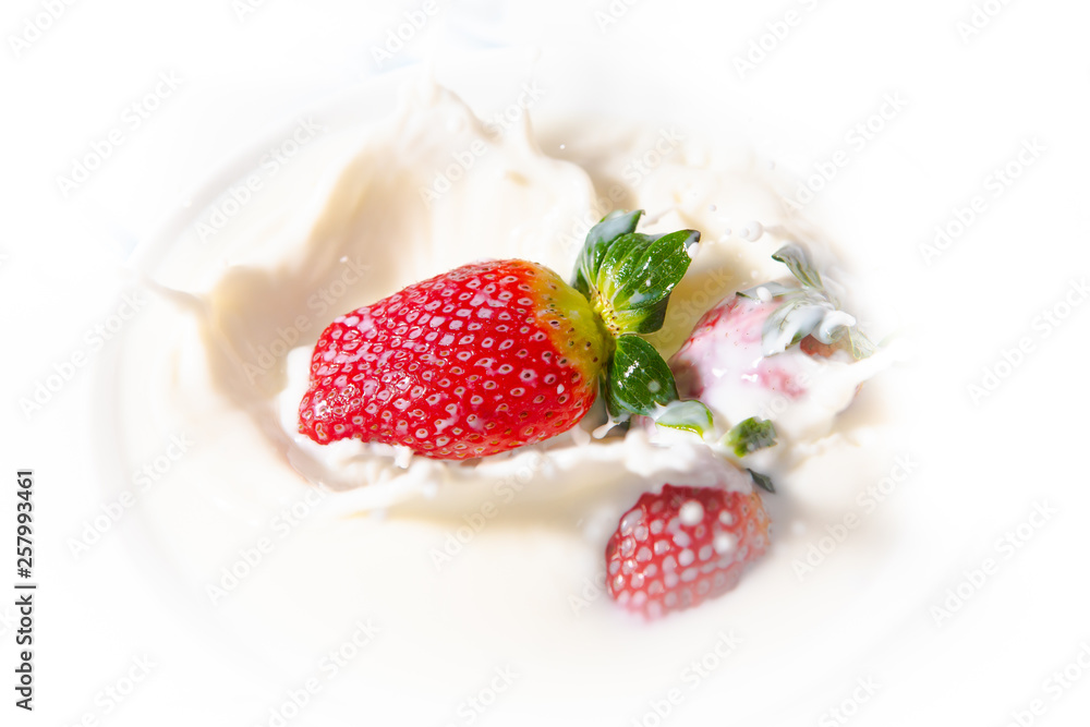 strawberry with cream strawberry with cream