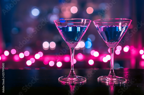 two glasses of cocktails