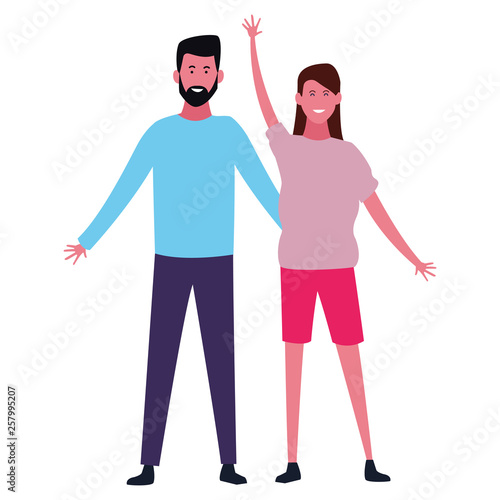 Young boyfriend and girlfriend