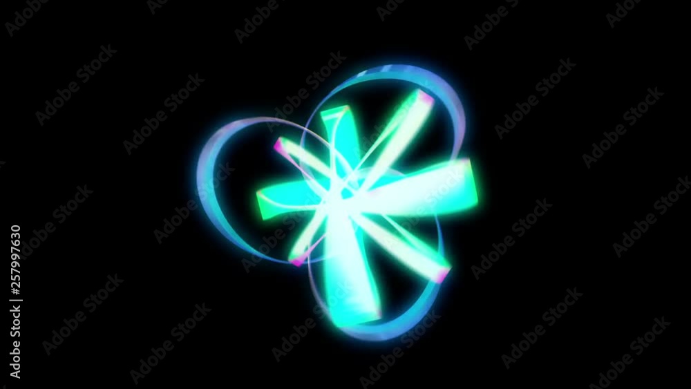 Glowing elliptical 3D UI element. Illuminated geometric ellipse shapes transforming in a seamless loop. Glowing elliptical 3D UI element. Illuminated geometric ellipse shapes transforming in a seamless loop.