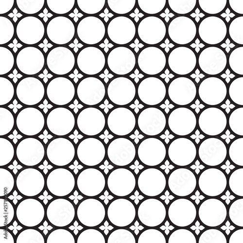 Seamless vintage circle lattice pattern background
