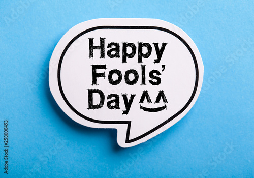Happy April Fools' Day Speech Bubble