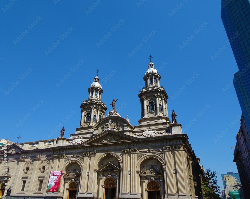 Cathedral of Santiago de Chile, located in the Plaza de Armas