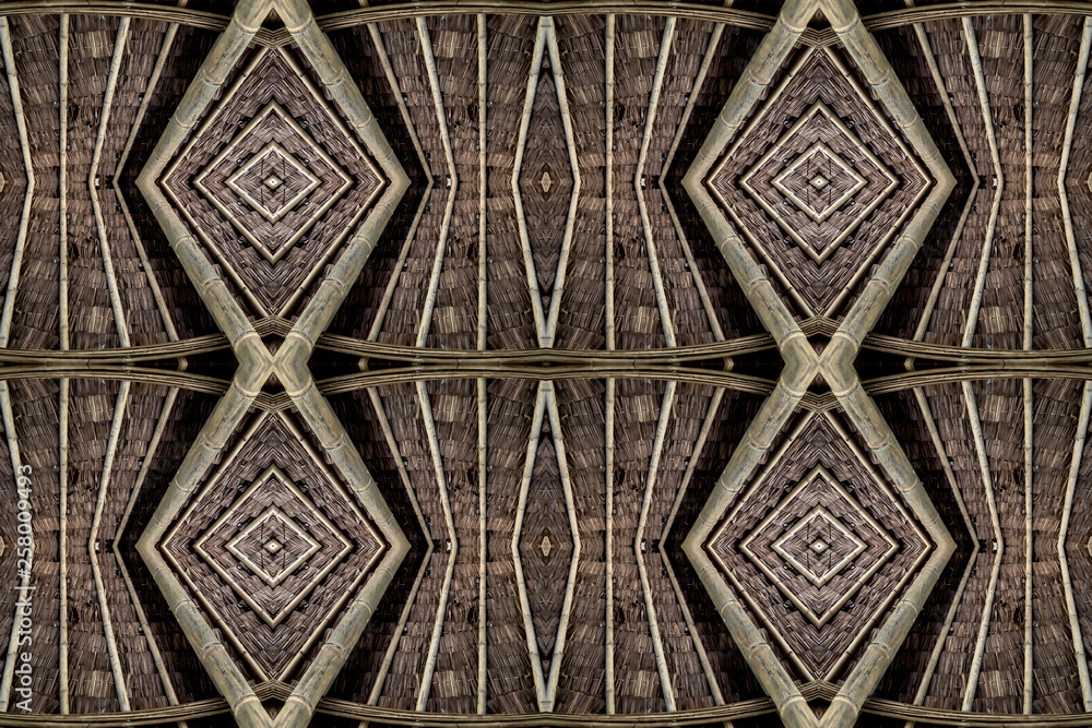 Fototapeta premium Colourful straw background,basket weave texture.use for background