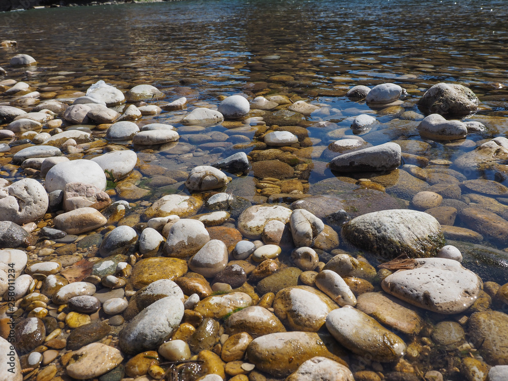 cobble in water background cobble in water background