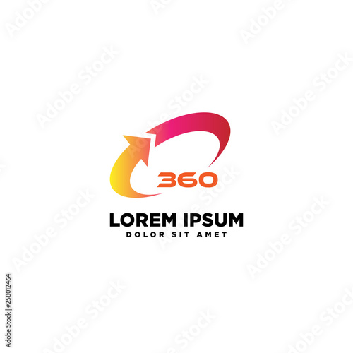 360 logo design concept for web, app, other