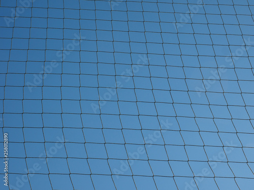 net over blue sky texture background