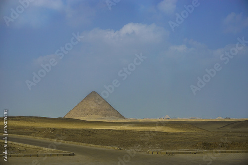 Dahshur  Egypt  View of the Red Pyramid  the third pyramid built by Old Kingdom Pharaoh Sneferu.