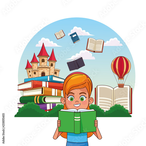 Kids reading fairy tales