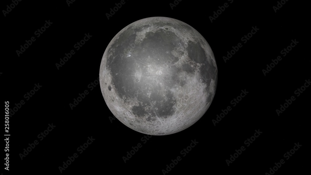 Obraz premium 3d moon planet on space