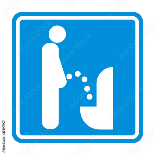 Sign toilet for a man urine vector