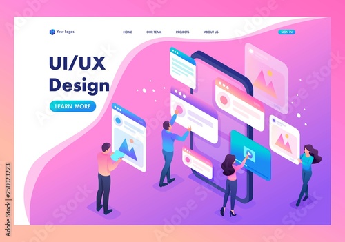 Isometric Process of Creating Application Design