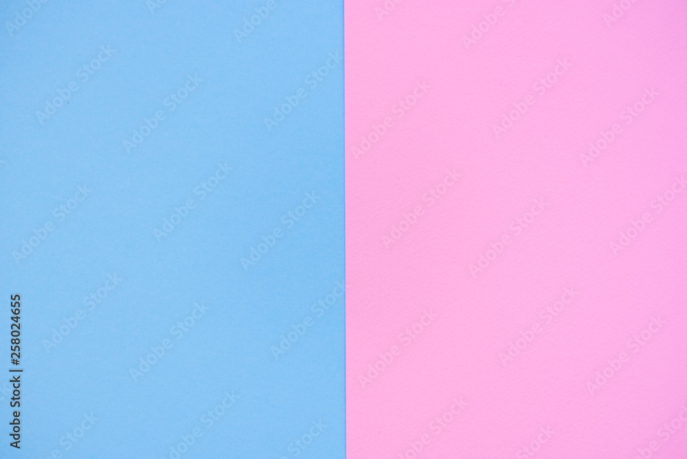 Paper background of two colors pink and blue.