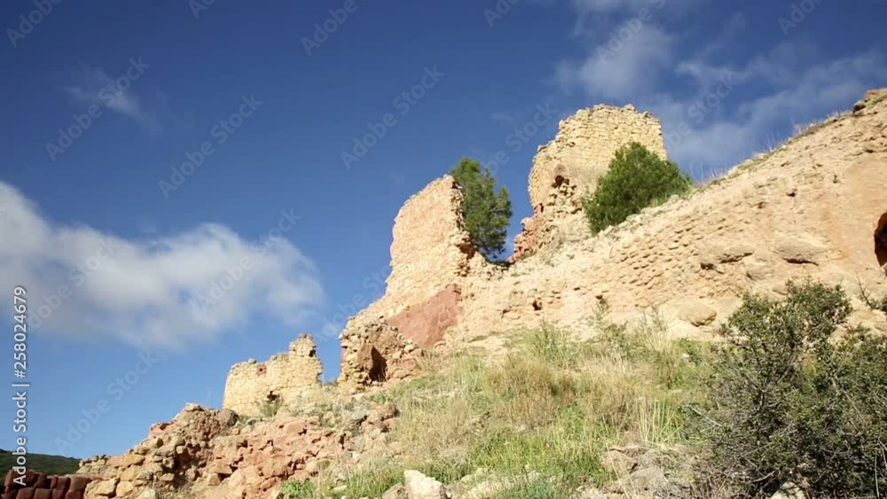 ruins of the Santa Croche Castle next to Albarracin town, province of Teruel, Aragon, Spain ruins of the Santa Croche Castle next to Albarracin town, province of Teruel, Aragon, Spain