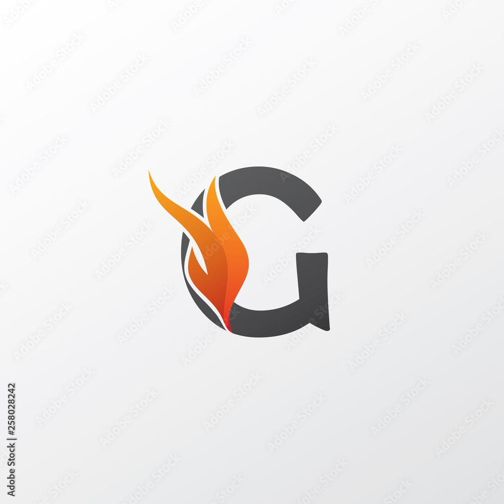 Fire G Letter Logo Icon Fire G Letter Logo Icon