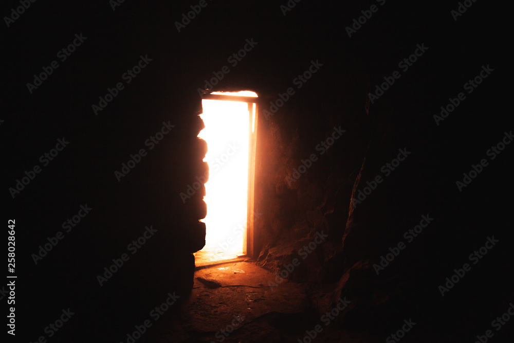 Fotografie church door with the light