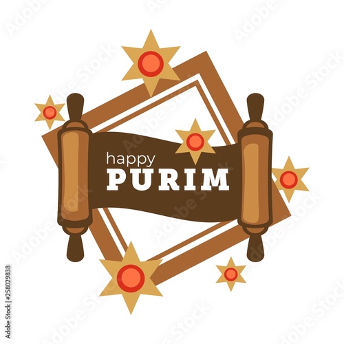 Happy purim holiday celebration of event in jewish people life